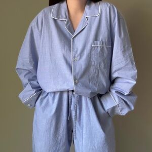 J.Crew Matching Loungewear Sleep Set in Cotton Poplin
